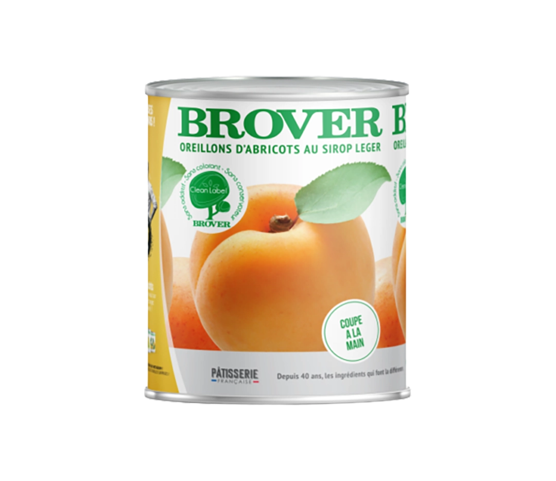 Oreillons d'abricots au sirop 3/1 | BROVER - 2,6 kg