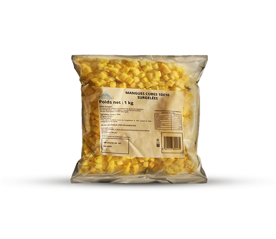 Cubes de mangue surgelés 10 x 10 mm - 5 x 1 kg