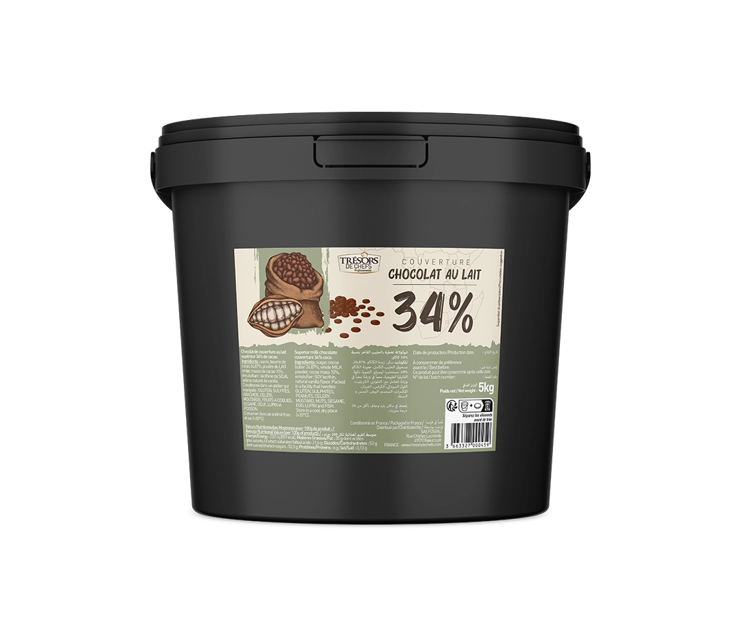 Chocolat au lait 34% de cacao - 5kg