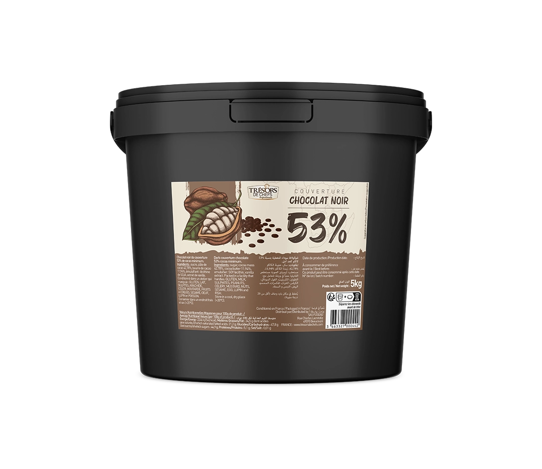 Couverture chocolat noir 53% | TDCP - 5 kg