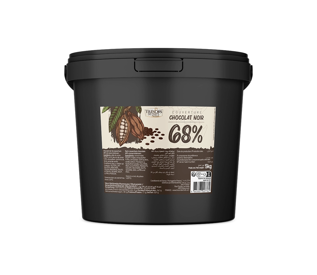 Couverture chocolat noir 68% | TDCP - 5 kg