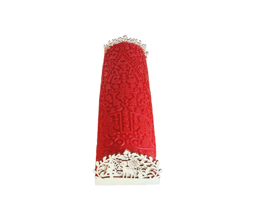 Tapis bûche 3D silicone sweet Xmas - 283 x 180 mm