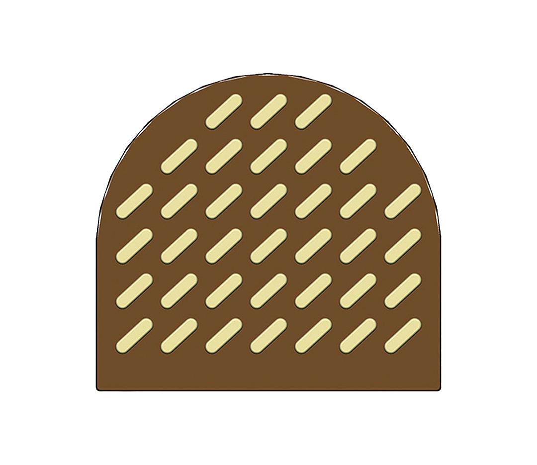 Plaque embout bûche traits 128 x 128 mm  | Mallard Ferrière - Lot de 10