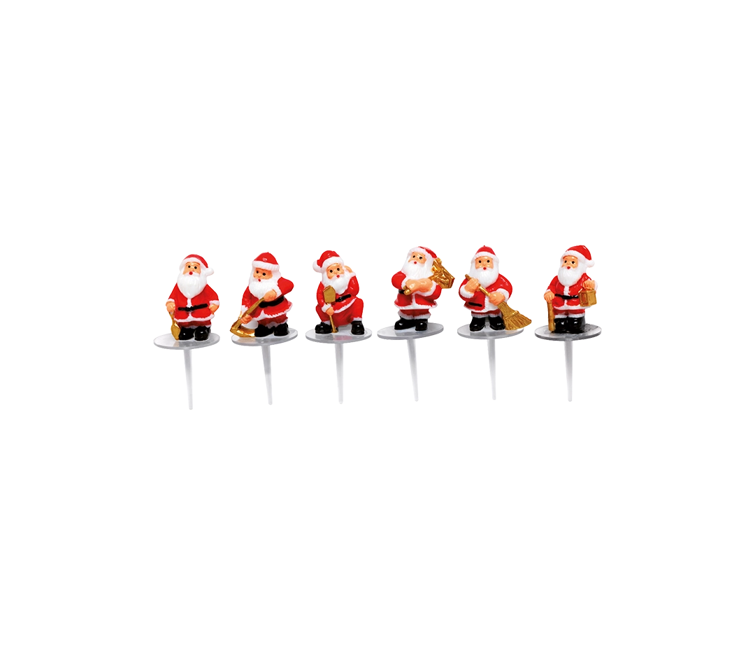 Pères Noël en action 35 mm | Nordia - 48 pièces