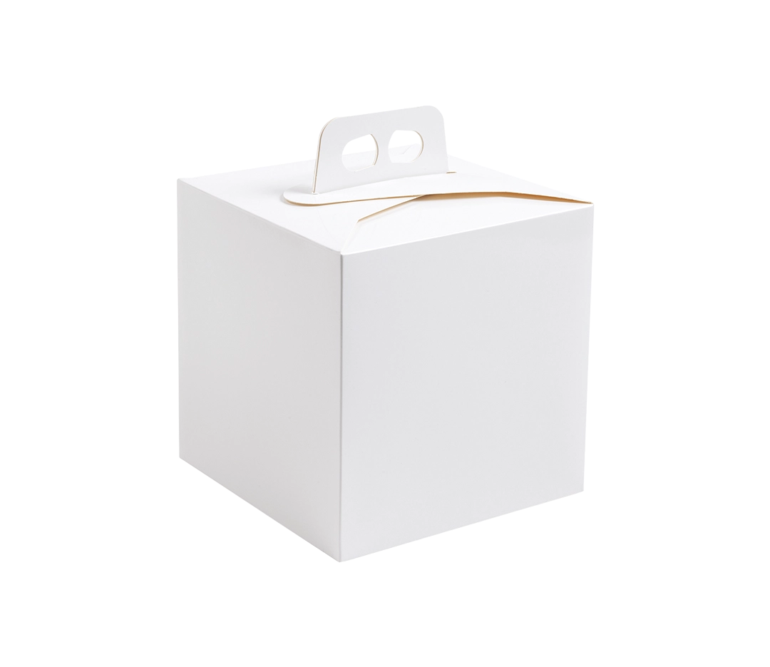 Boite panettone blanche - 18,5x18,5x19