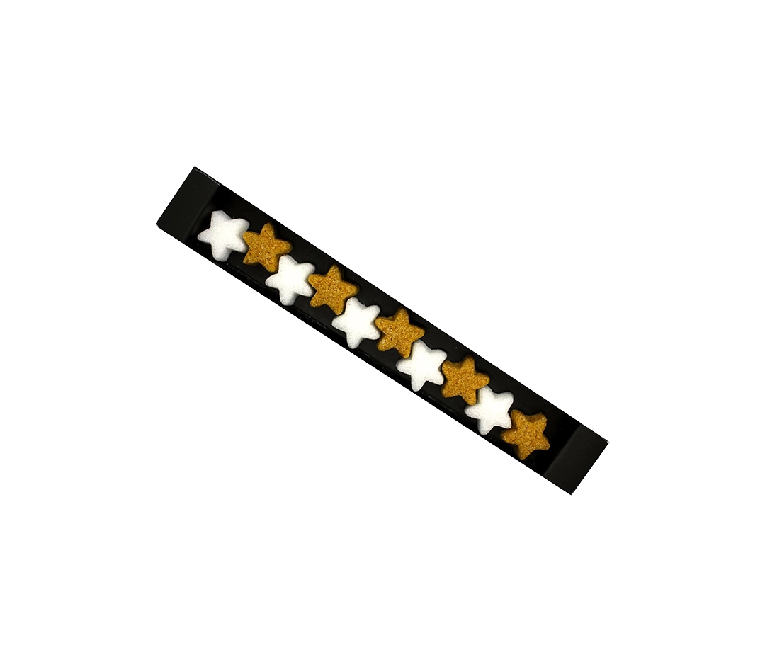 Réglette 10 mini étoiles en sucre | Ercus - 15 g