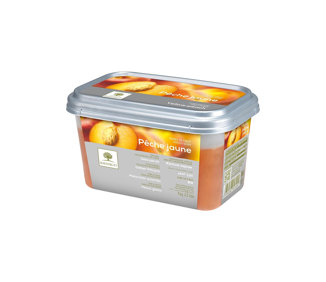 Purée de pêche jaune surgelée | Ravifruit - 1 kg