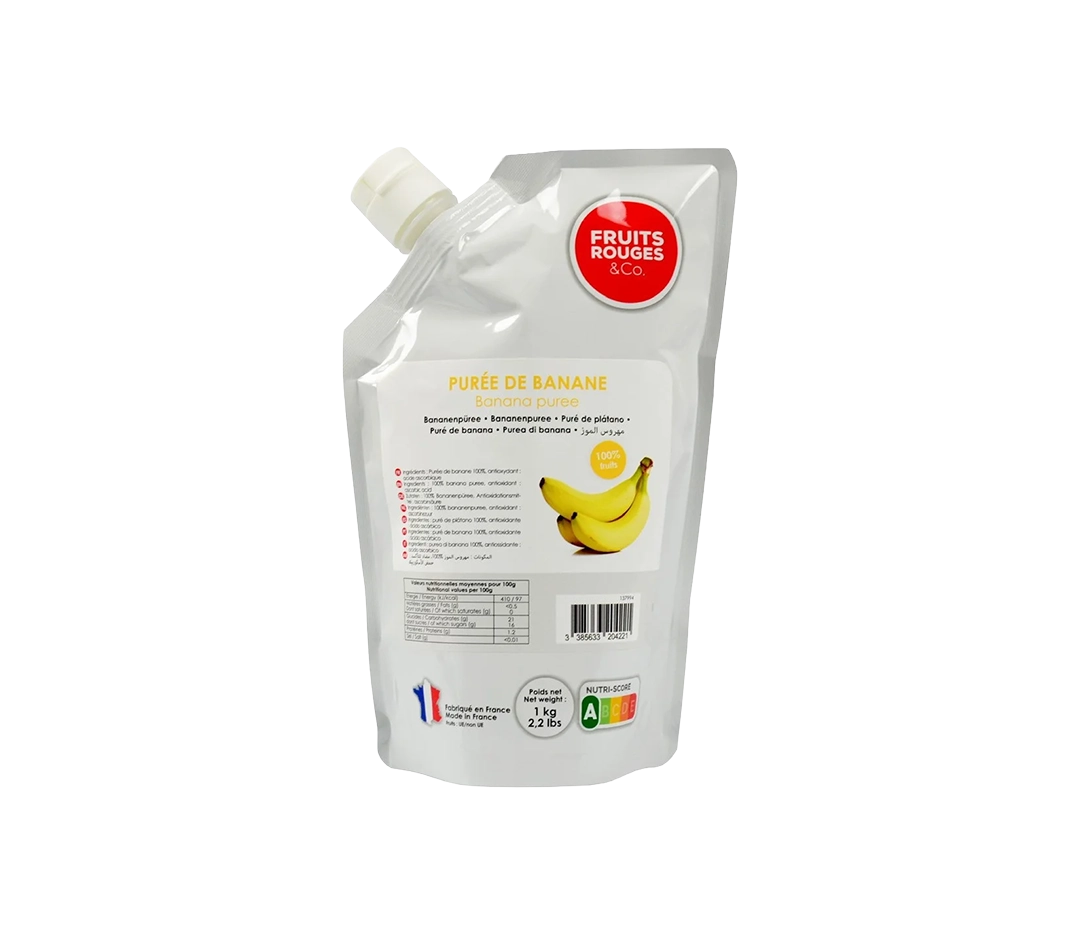 Purée de banane 100% | Fruits Rouges & Co - 1 kg