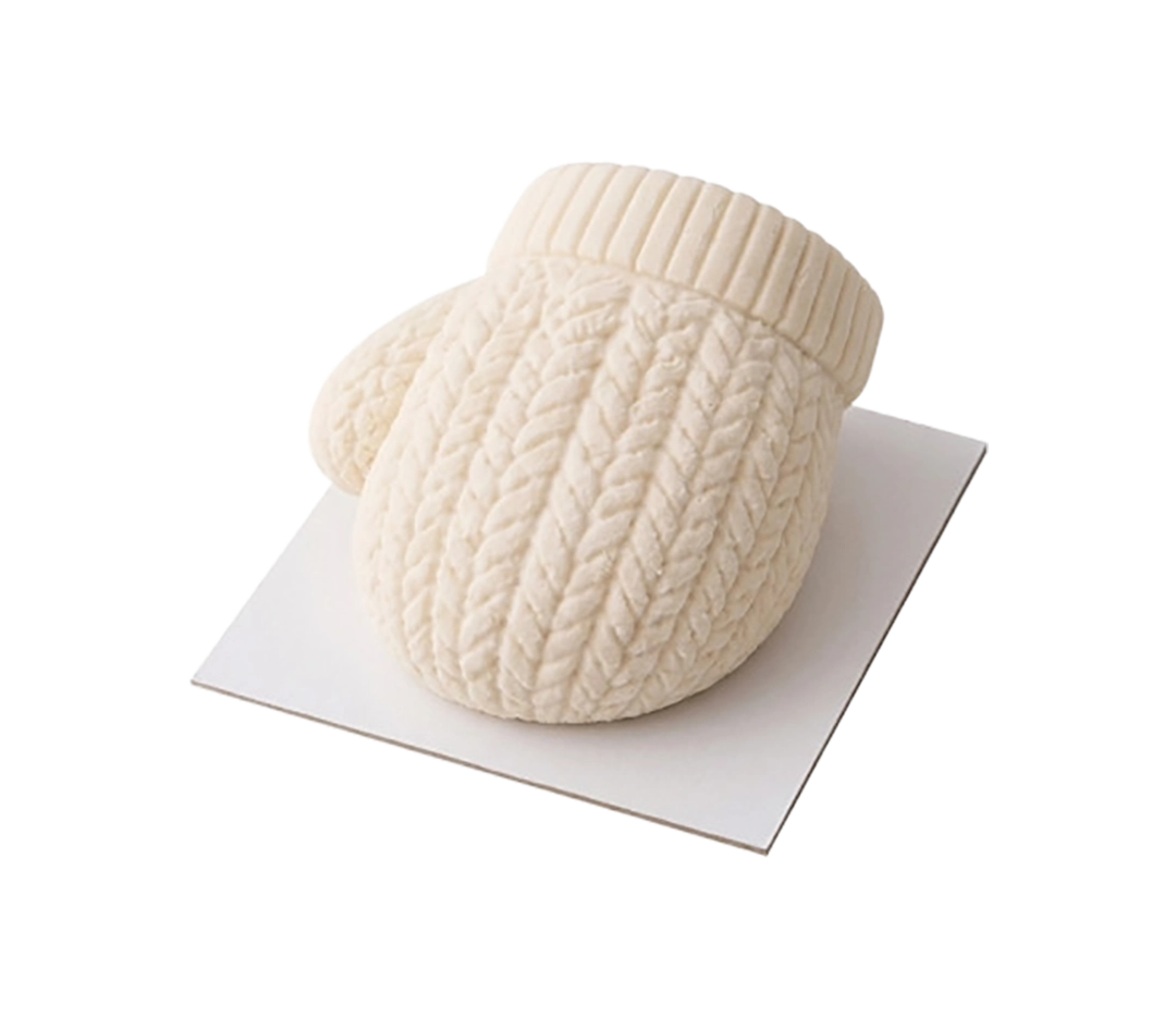 Moule silicone trompe l'œil individuel - moufle hiver | Déco Relief