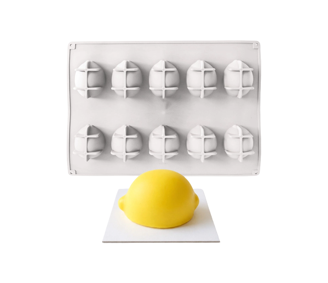 Moule silicone plaque 10 citrons | Déco Relief - 100 ml pièce