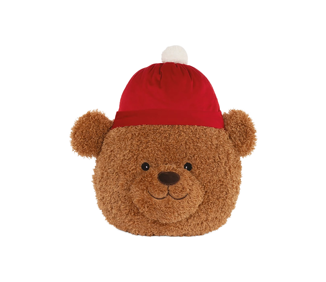Coussin ourson de Noël - 42 x 45 mm