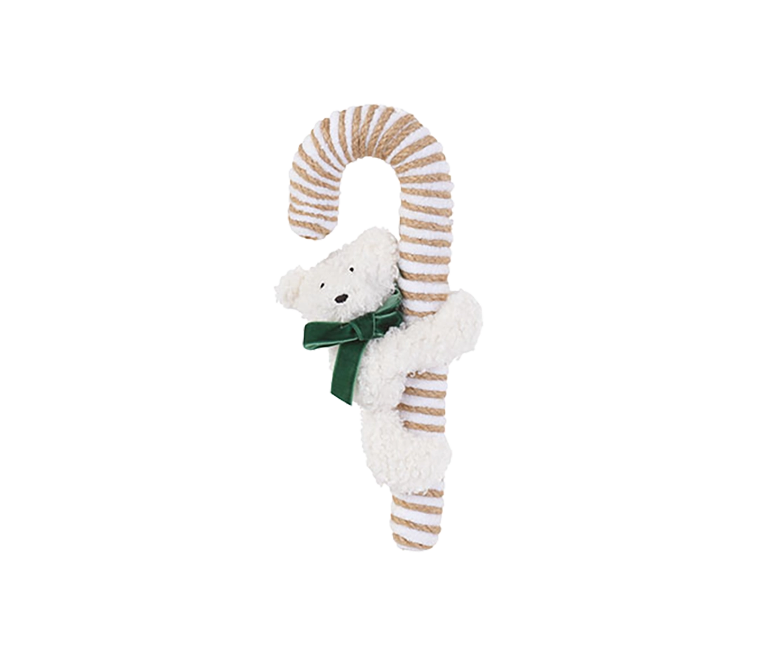 Canne à sucre avec ours blanc - 22,5 cm