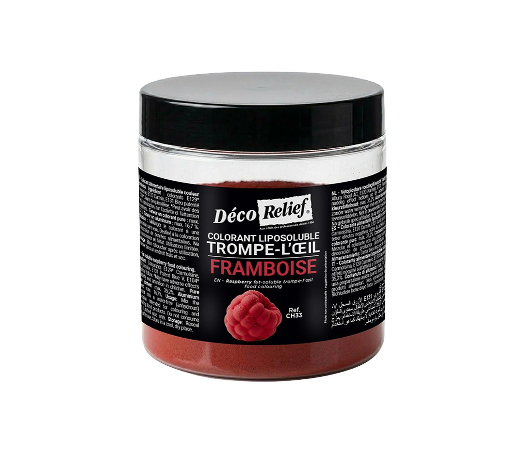 Colorant liposoluble trompe l'œil Framboise | Déco Relief - 100 g