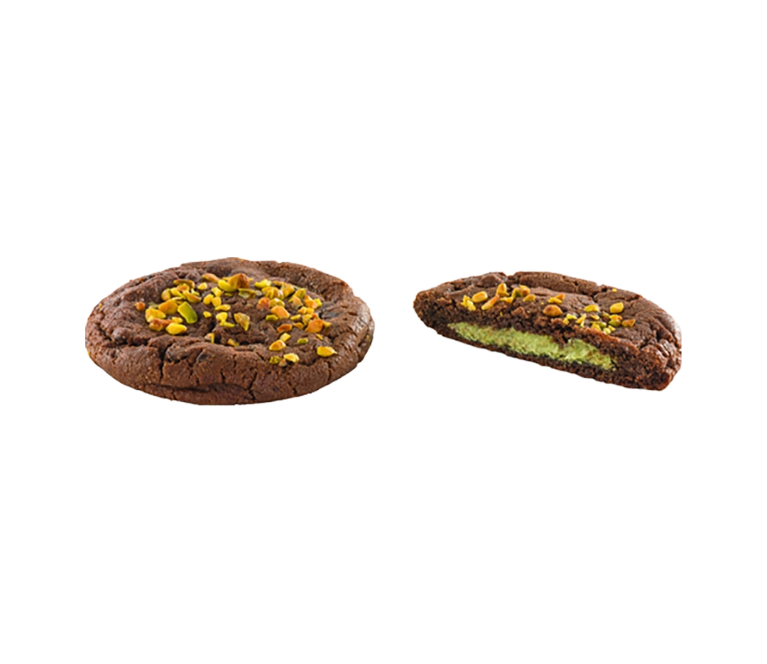 Cookies cacao fourrés pistache 80 g | American Desserts - X 50