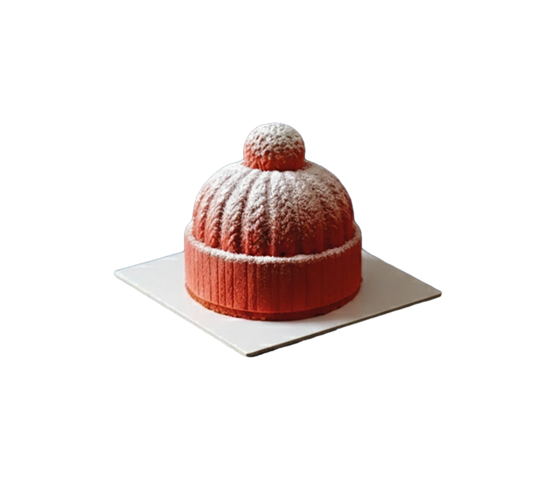 Moule silicone trompe l'œil individuel bonnet | Déco Relief - 135 ml