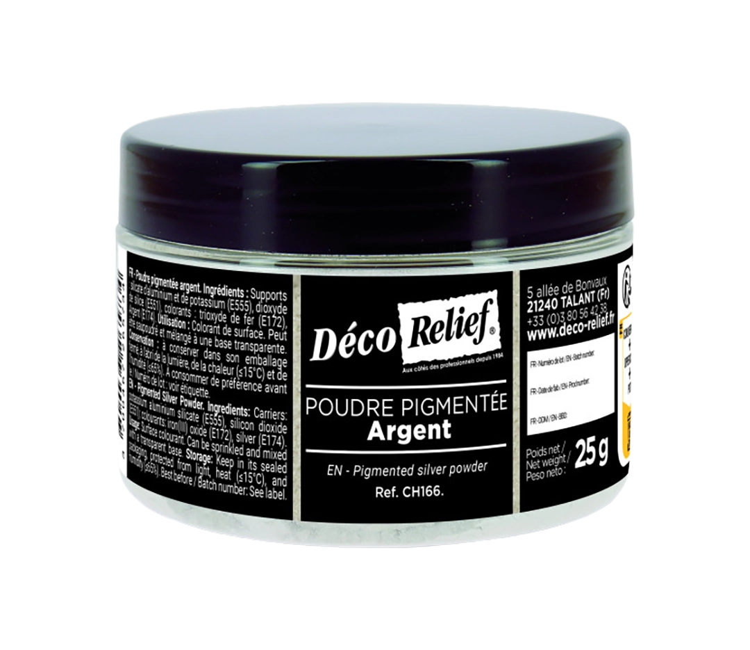 Colorant métallisé argent | Déco Relief - 1 kg