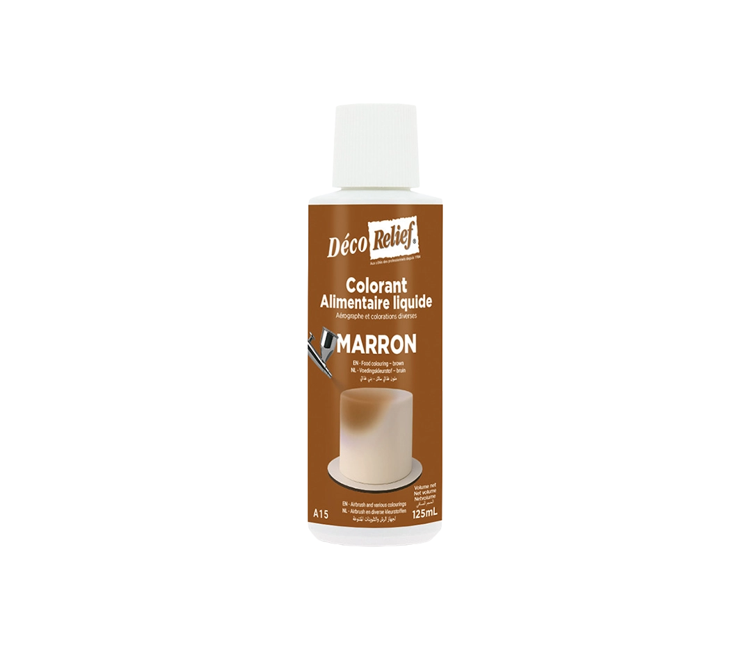 Colorant liquide marron base eau | Déco Relief - 125 ml