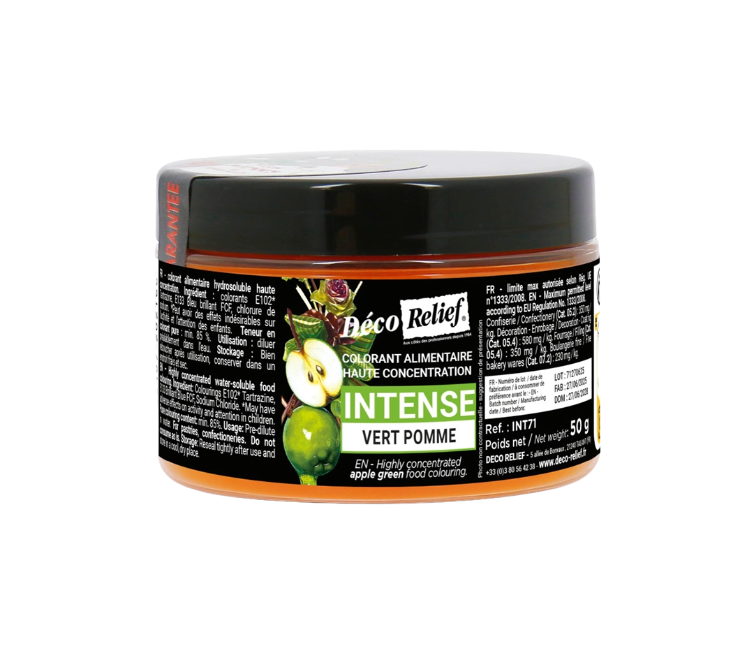 Colorant poudre vert pomme - 50g