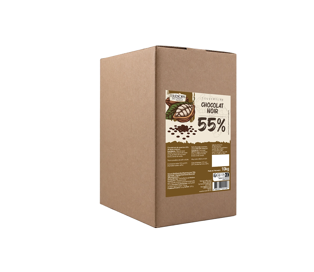 Couverture chocolat noir  55 % | Schokinag - 10 kg