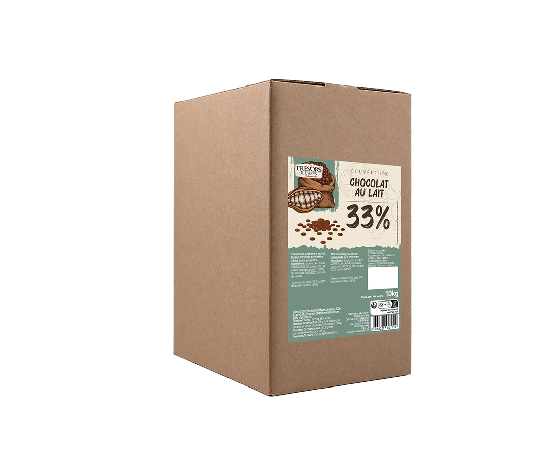 Couverture chocolat au lait 33 % | Schokinag - 10 kg