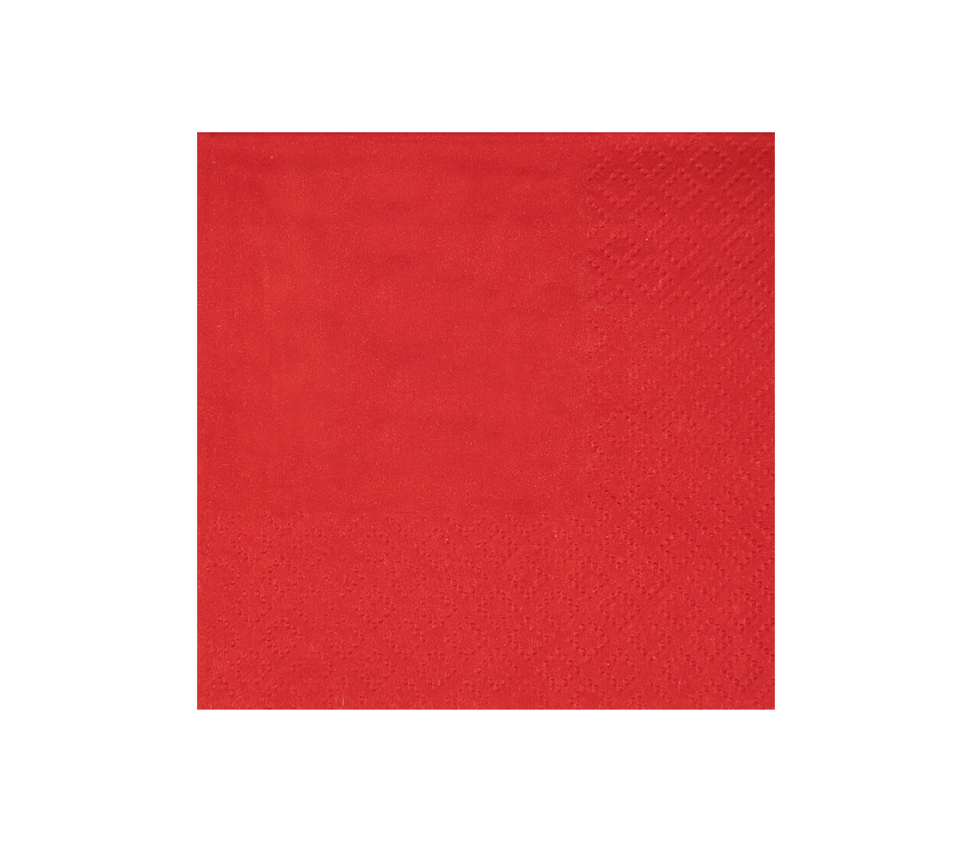 Serviettes cocktail crystal rouge | Santex - X 25