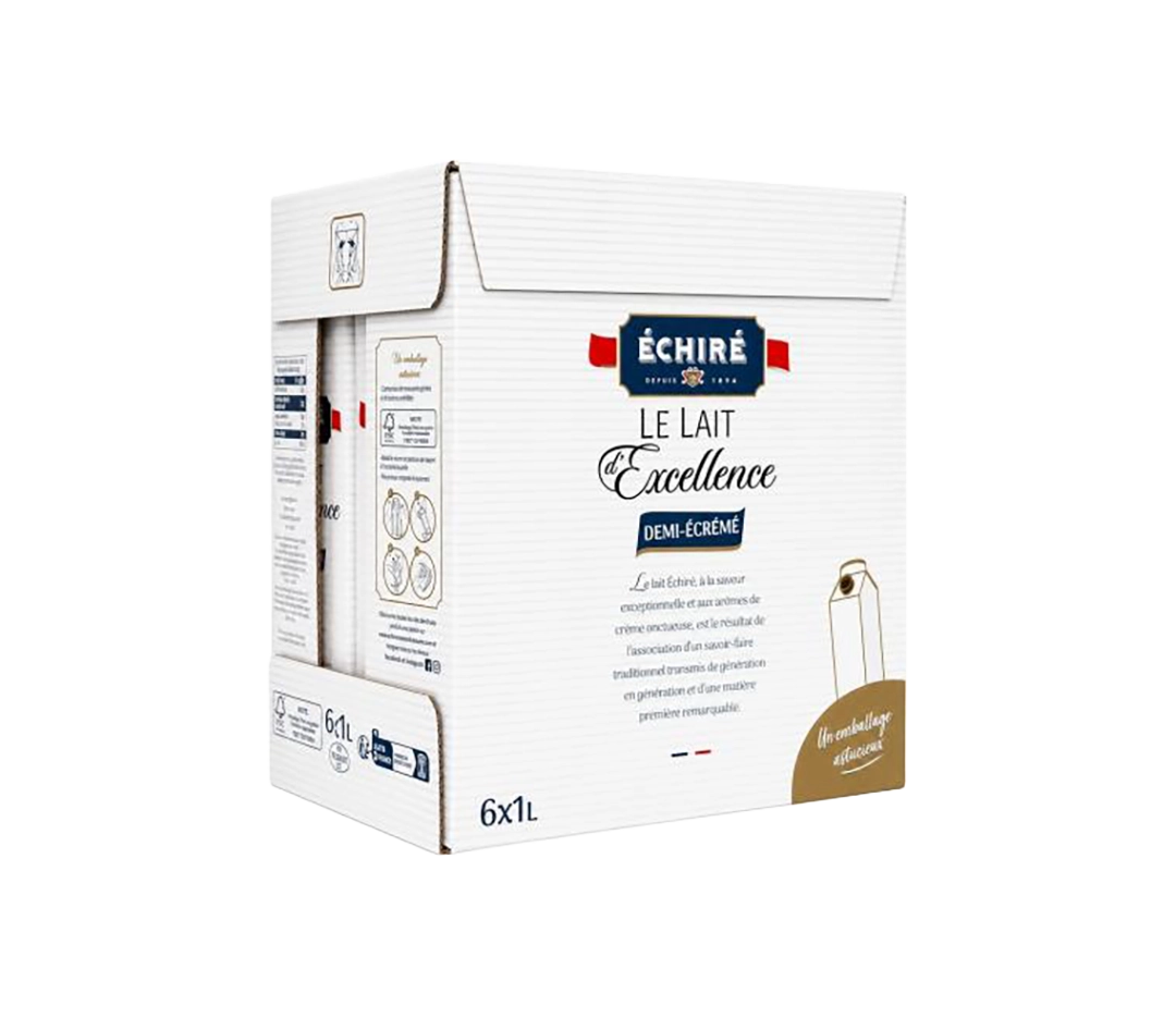 Lait demi écrémé UHT | Échiré - 6 x 1L