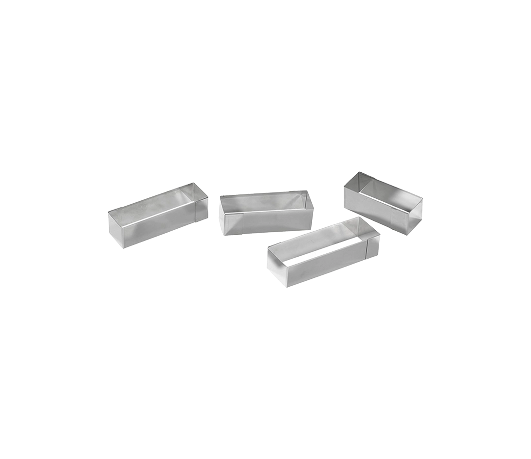 Nonnette rectangle inox 8 X 3 X 3 cm | Mallard Ferrière - X 6