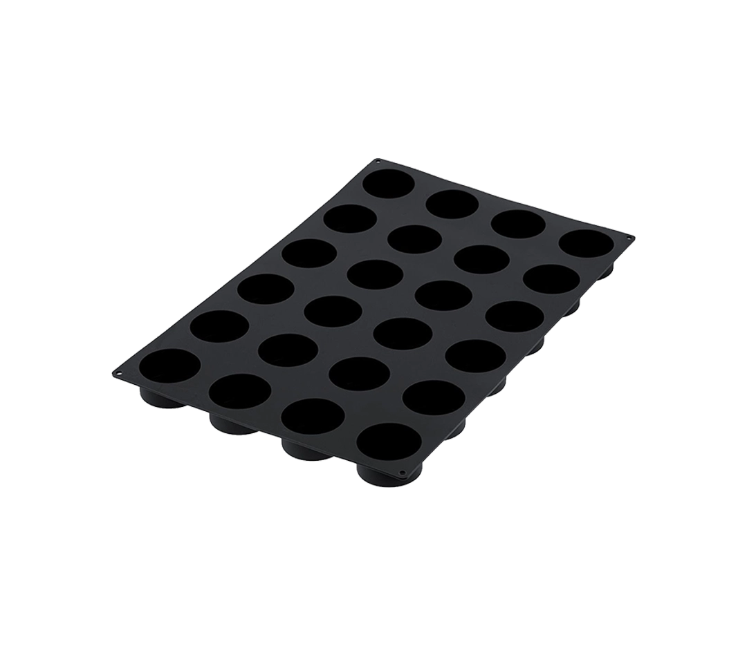 Plaque silicone 24 cylindres | Silikomart - 60 X 40 cm