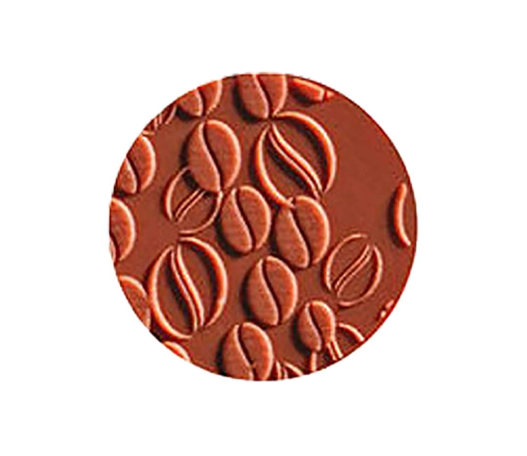 Ronds chocolat lait avec relief 'Café' | PCB Création - X 176