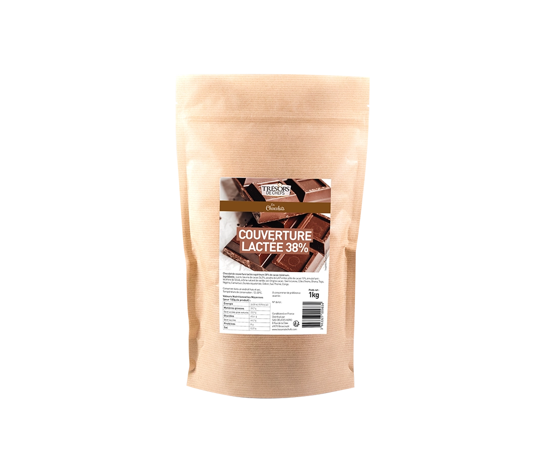Chocolat au lait supérieur 38% | TDC - 1 kg