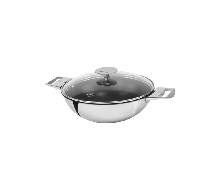 WOK 30CMS TRILAMINE AMOVIBLE INOX