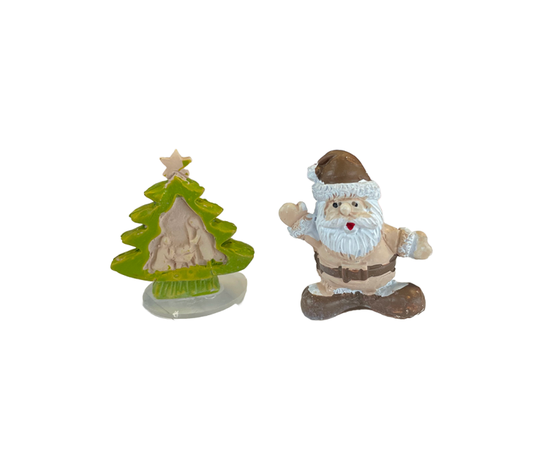 Sujet père noël et sapin - boite de 48
