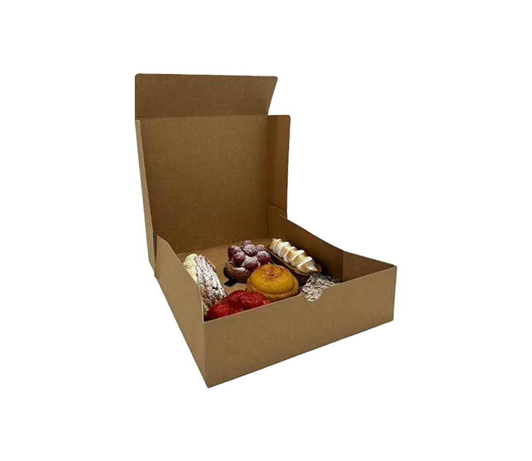 Boites pâtissières Kraft Brun x 50