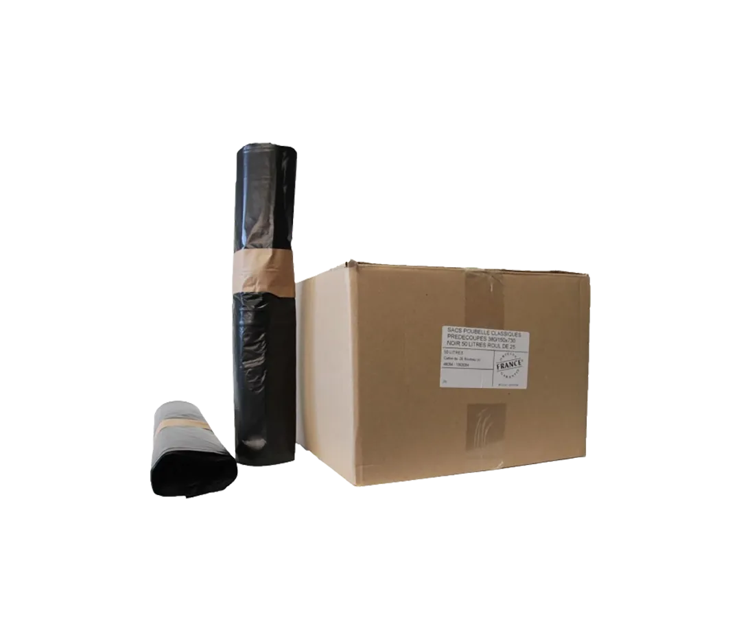 SACS POUB NOIR 50L 30µ ROUL 25 CPR