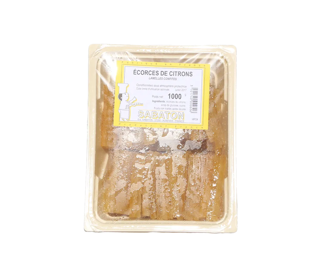 Lamelles écorces citrons - 1kg