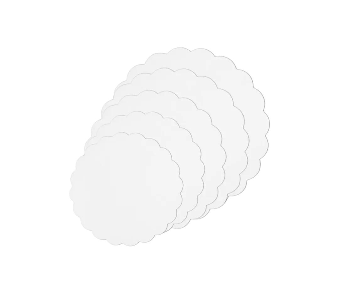 Rond festonné blanc - x250
