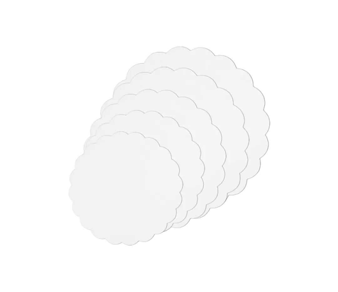 Rond festonné blanc - x250