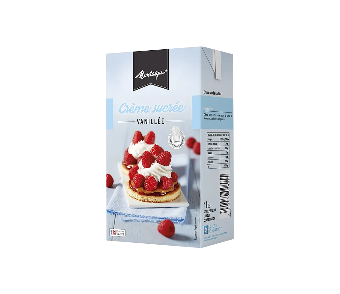 Crème UHT sucrée vanillée - 1L