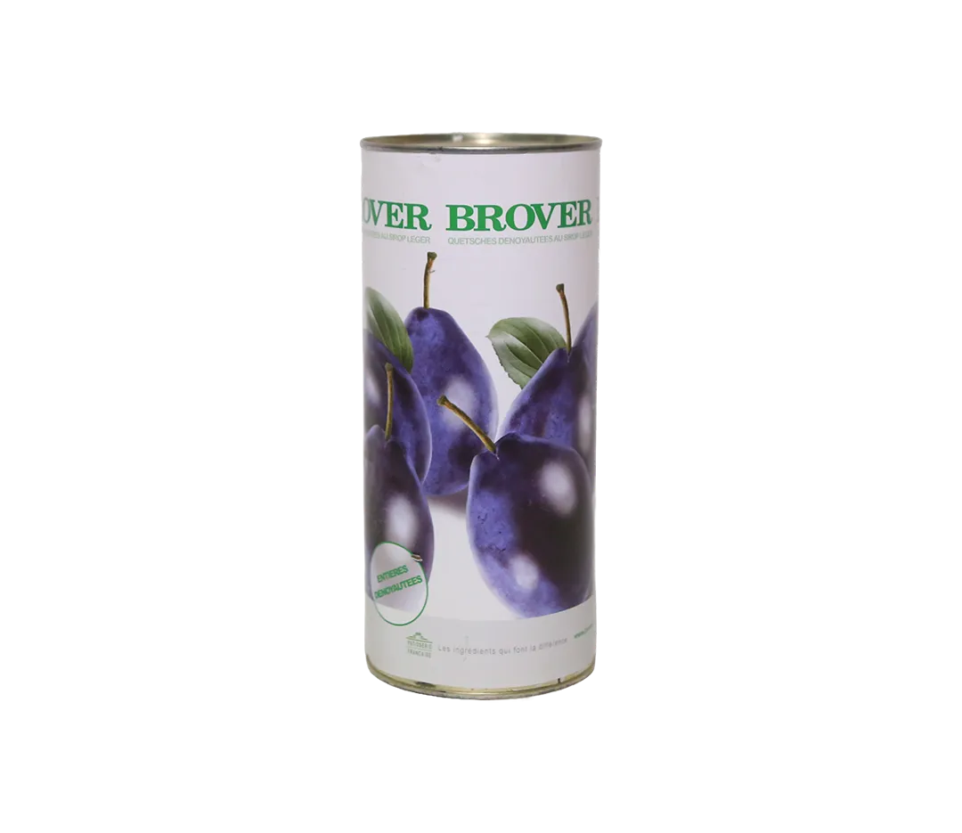 Quetsches dénoyautées au sirop