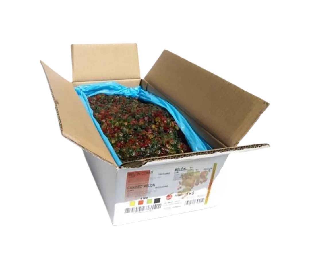 Cubes de melons confits tricolore - 5kg