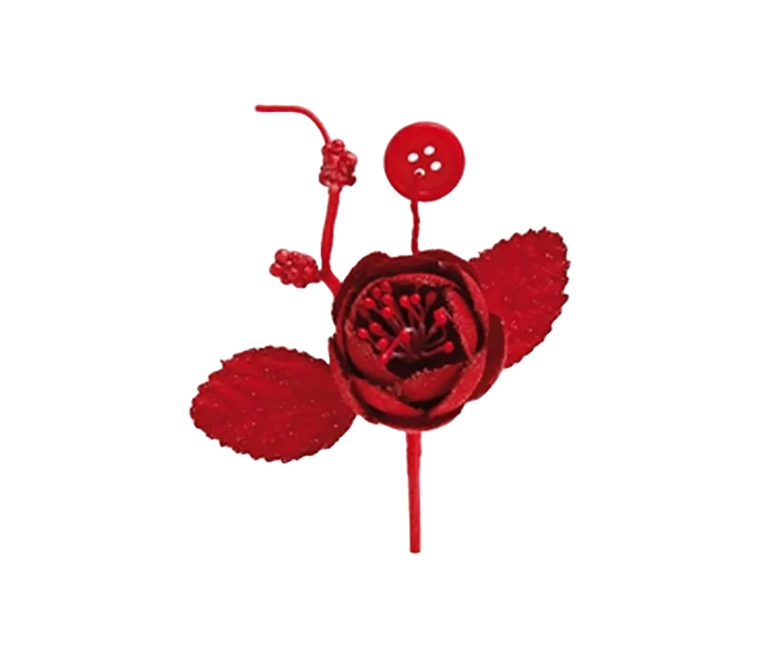 Piquet pivoine rouge