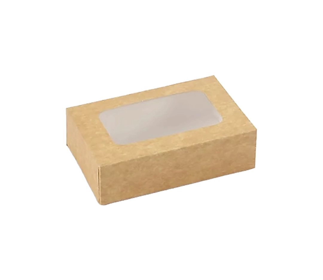 Box repas kraft fenêtre x 76