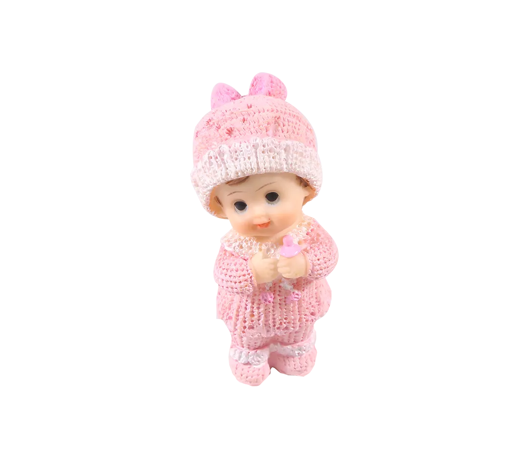 Bébé en résine rose - 7,5cm