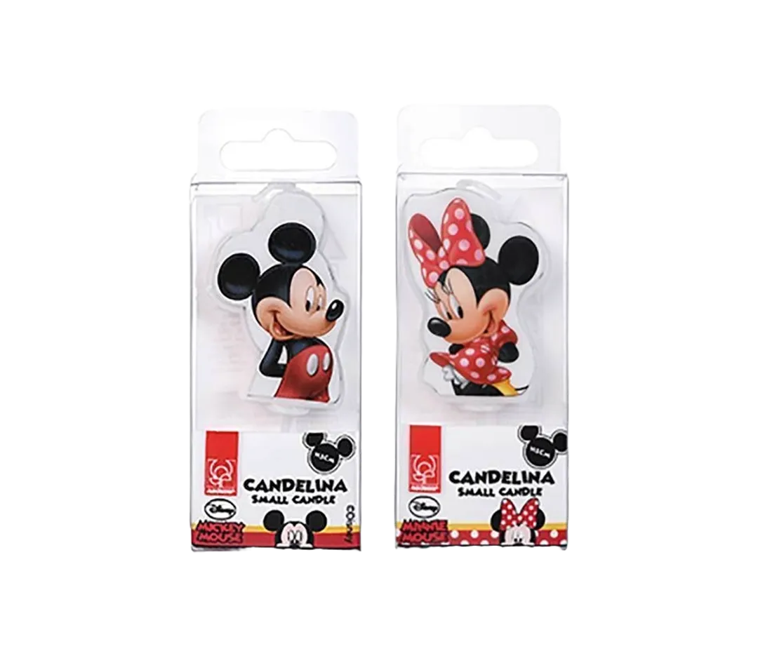Bougie plate Mickey et Minnie