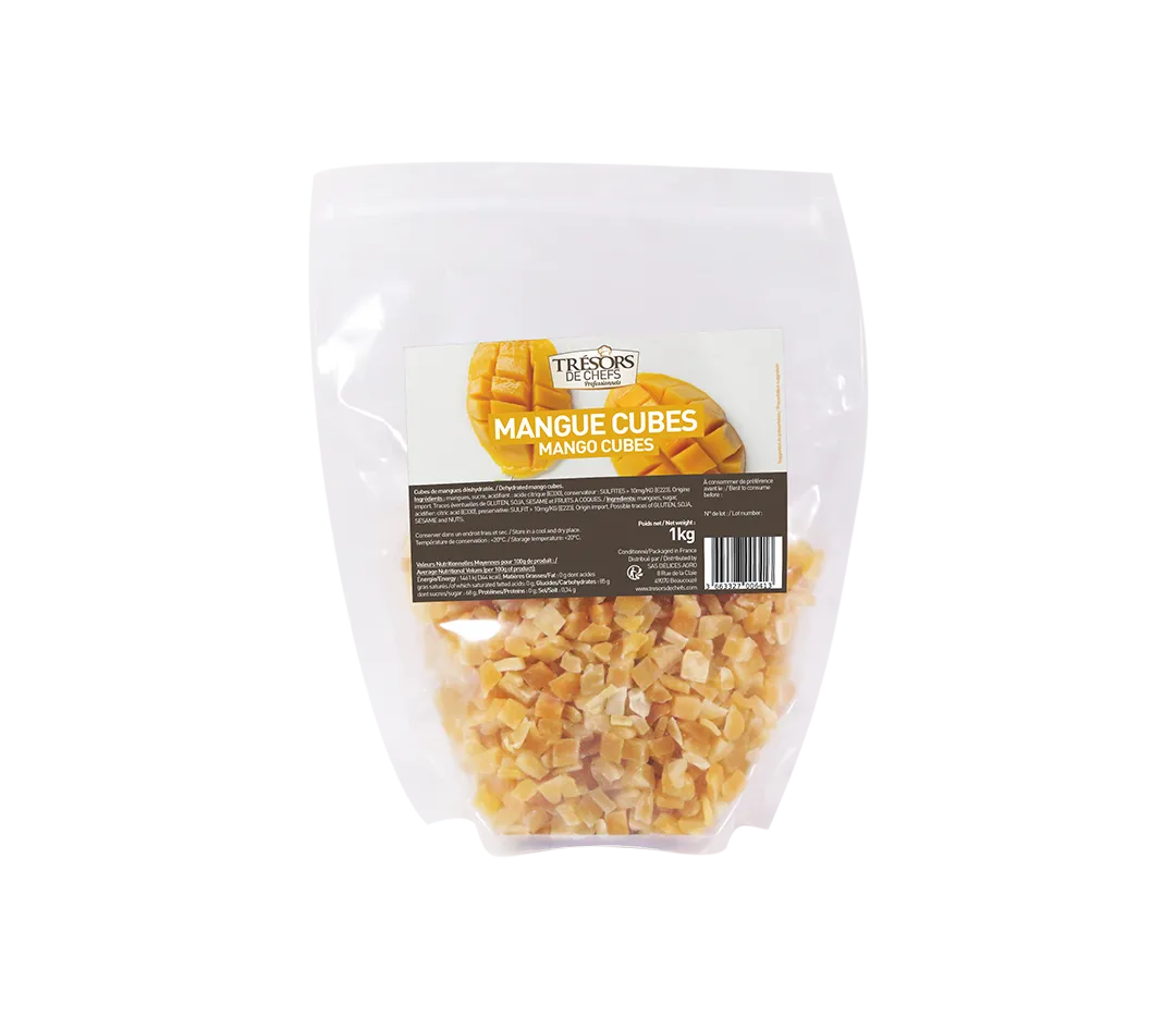 Mangues séchées en cubes - 1 kg