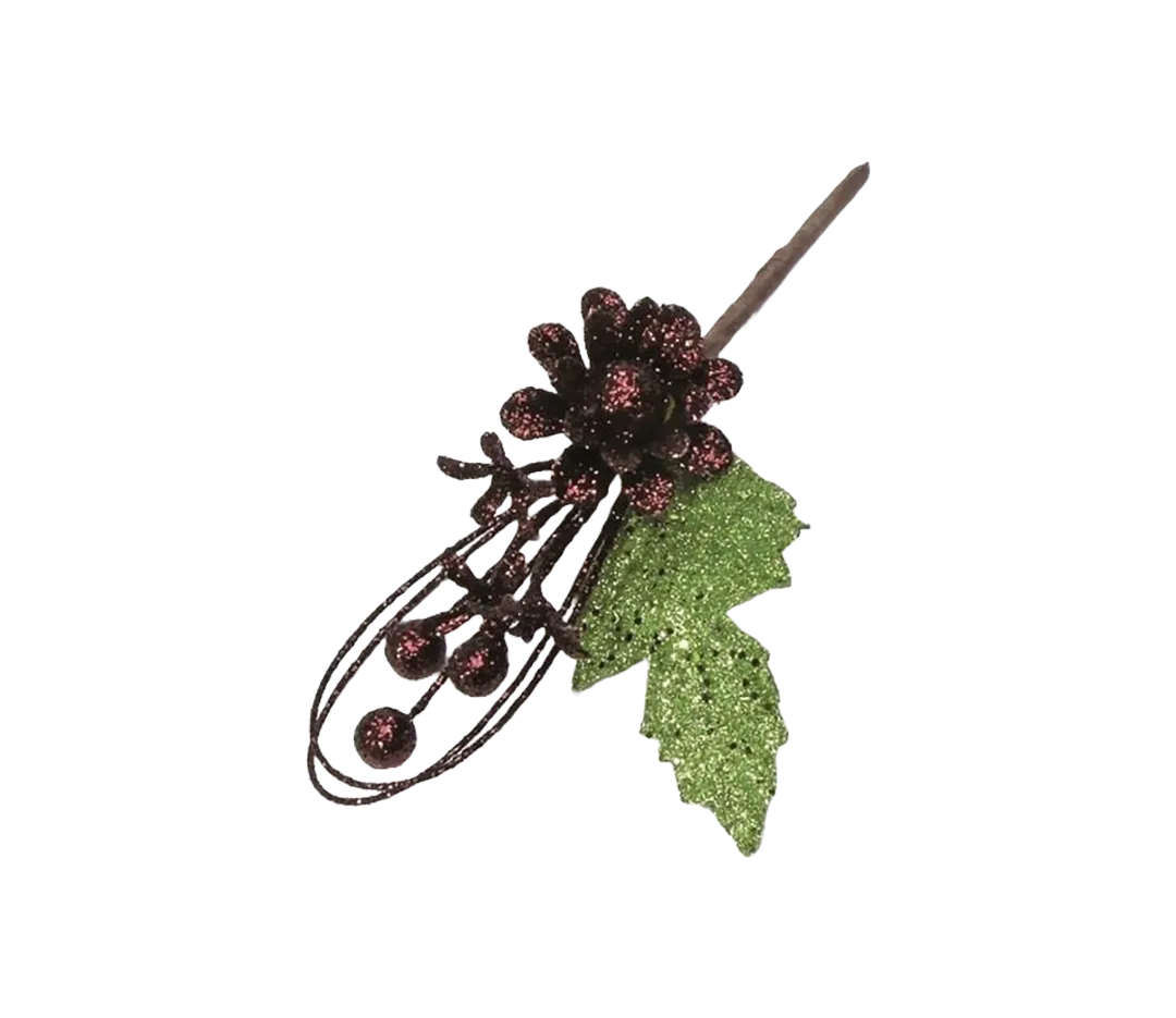 Piquet fleur et perle - 12cm