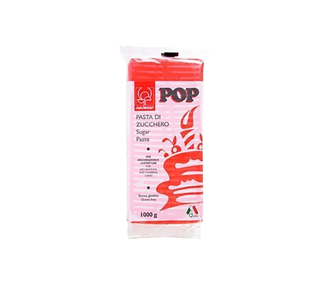 Pâte à sucre pop rouge