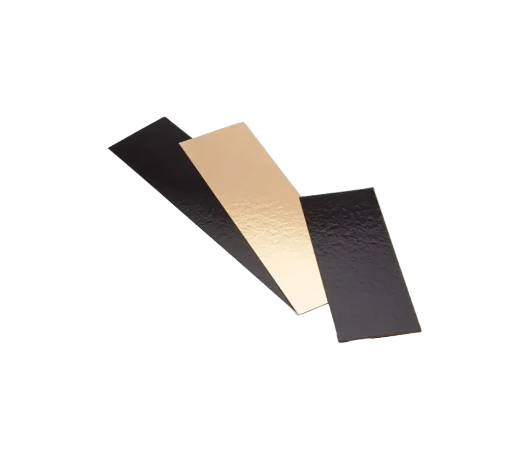 Semelle or/noir pour bûche - 25cm x 50