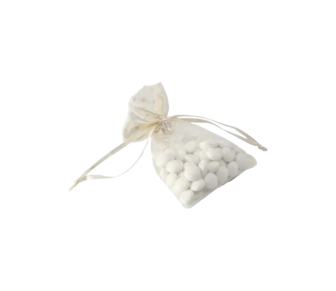 Pochon satin + pois
