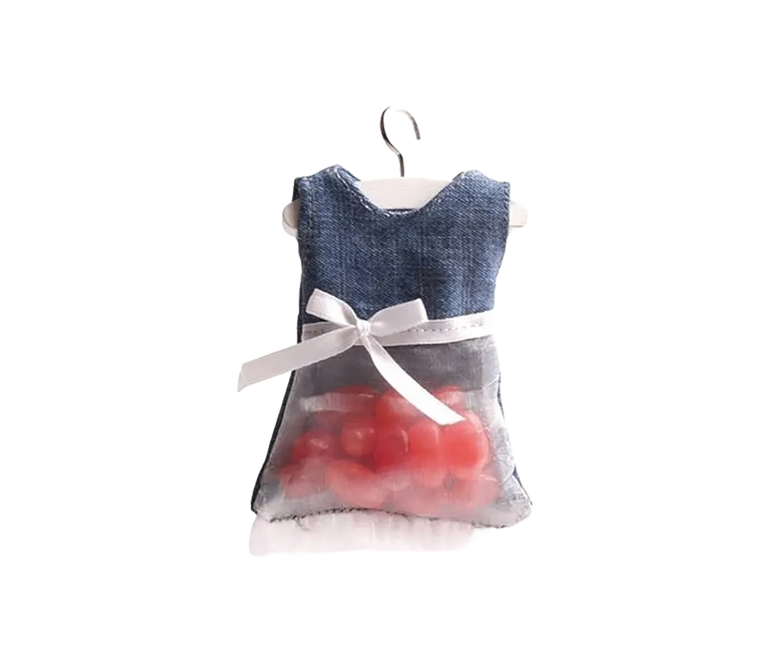 Robe en jeans avec ruban